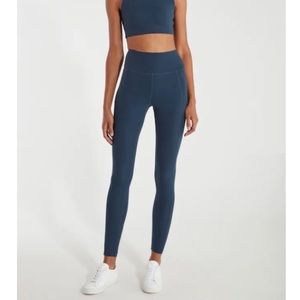 Girlfriend Collective Leggings Midnight Navy Blue Compressive High Waist XXS